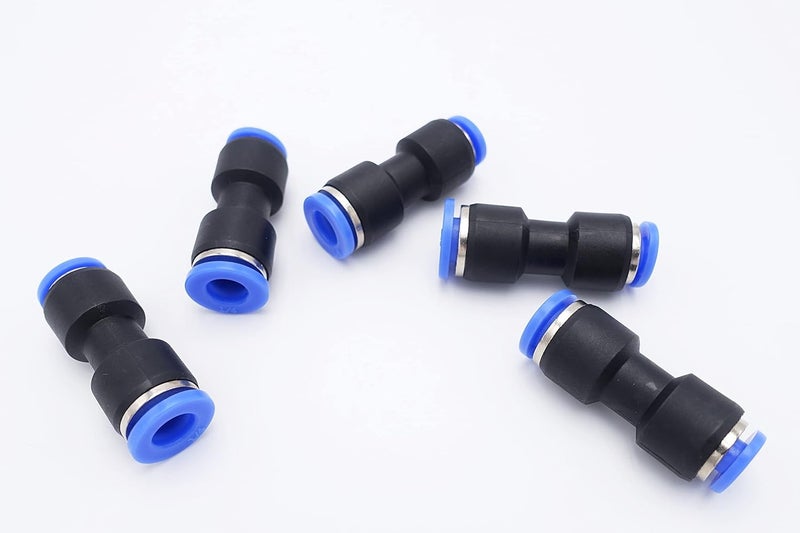 IVLPHA Push to Connect Fitting 1/4" Tube OD x 5/32" Tube OD Reducer, Pneumatic Air Water Straight Union Two Way Connector/Coupler (Pack of 5) - Image 1